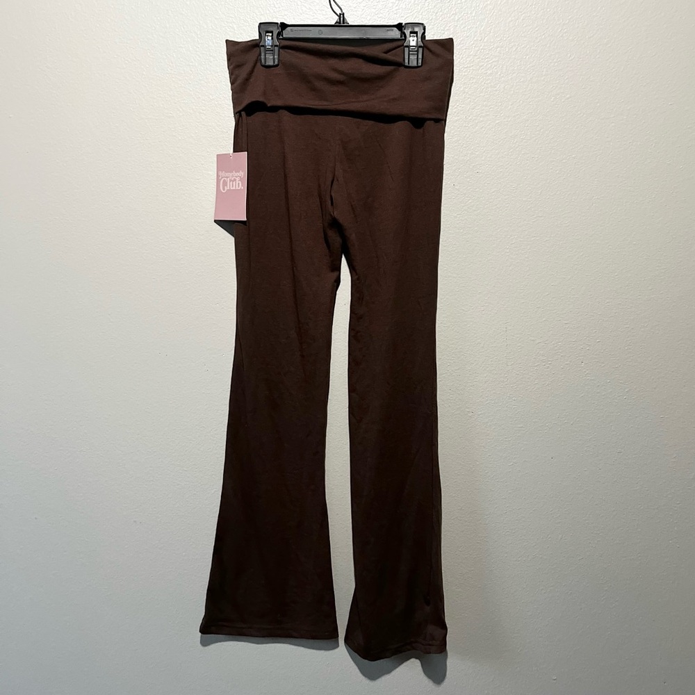 HOMEBODY CLUB- NWT Brown Flare Leggings Size S